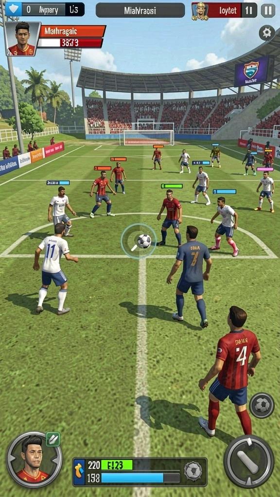 Pengguna menjalani misi di dalam game 3446.