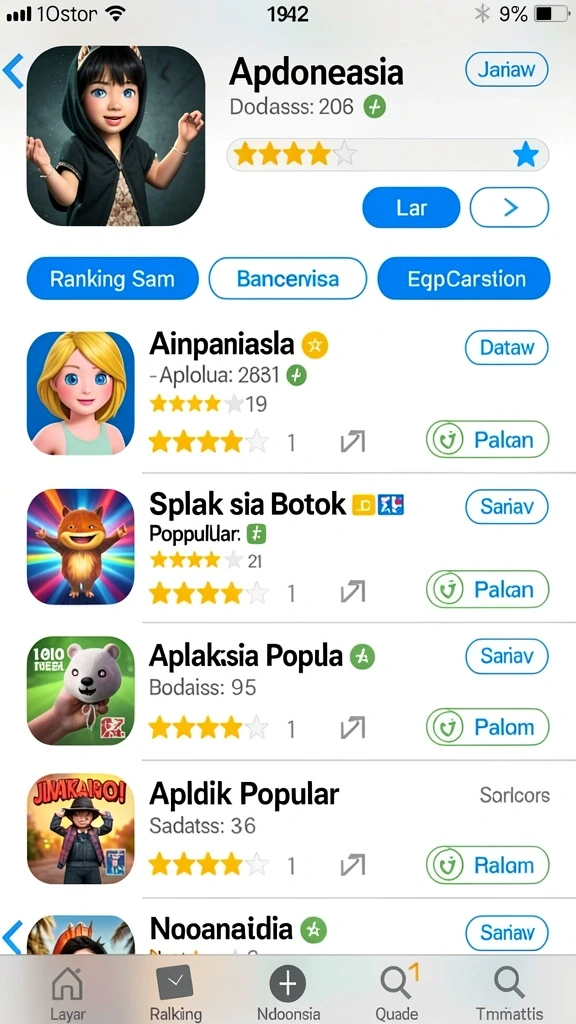 Tampilan antarmuka utama yang menarik.