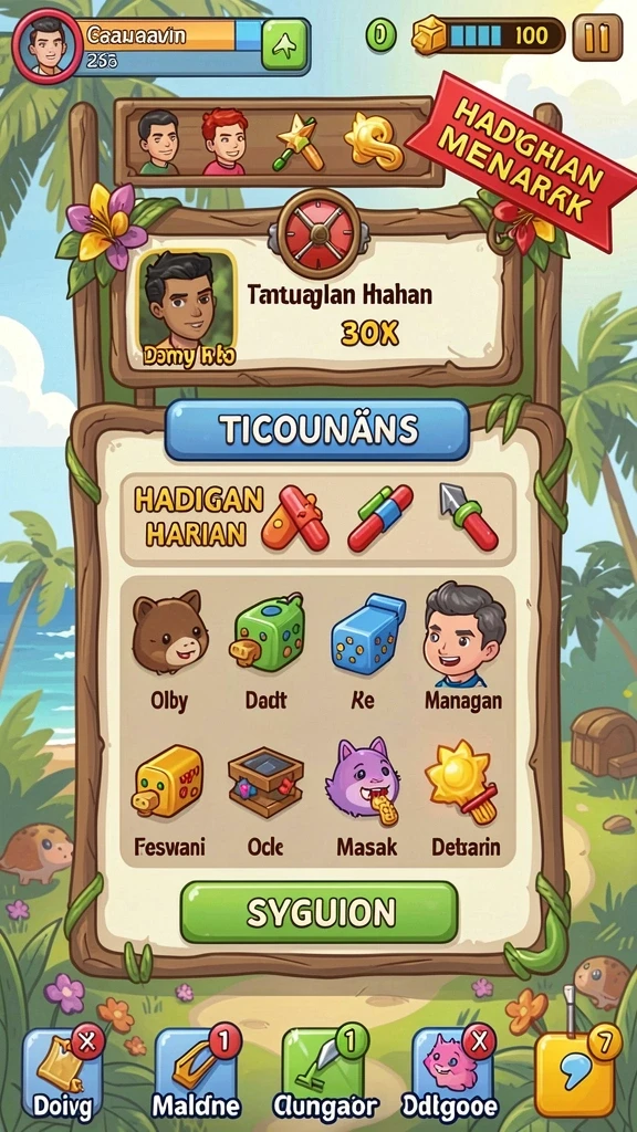 Screen capture dari bonus menarik yang ditawarkan.