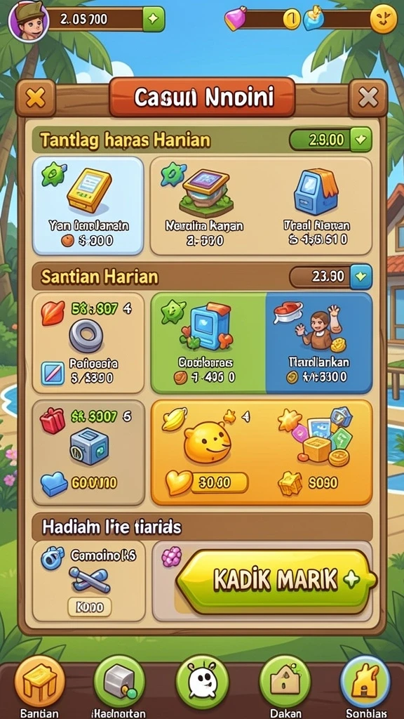 Tampilan grafis yang memukau dan penuh warna.