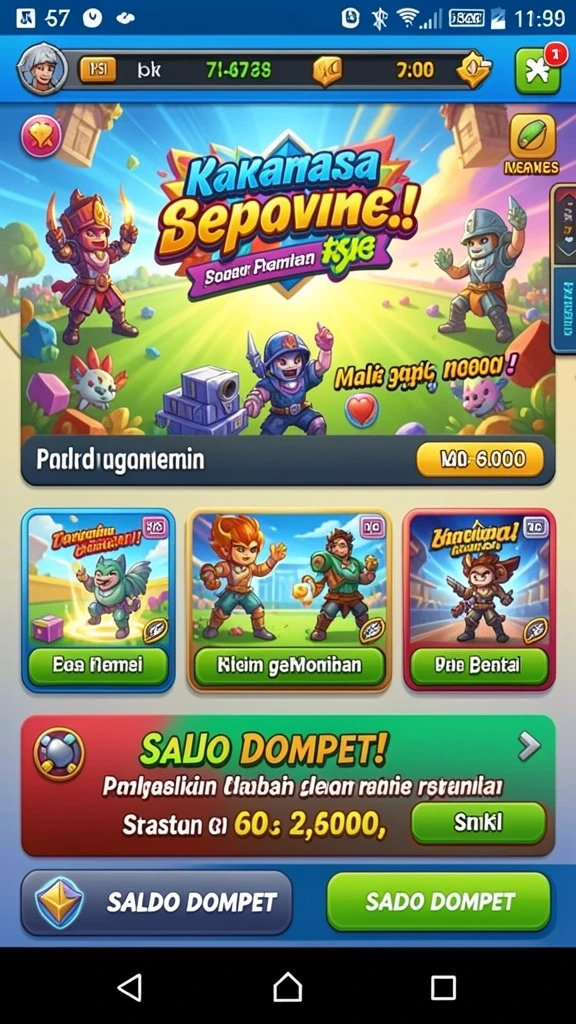 Berbagai pilihan permainan yang mengasyikkan.