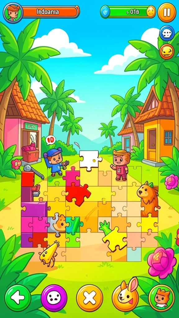 Aksi seru dalam petualangan peperangan melawan monster.