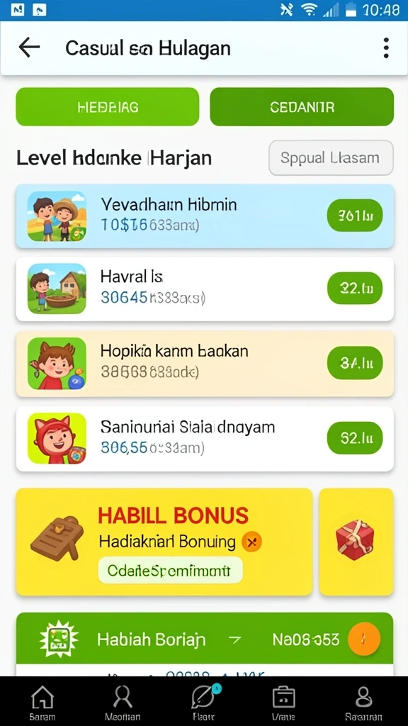 Karakter-karakter unik yang bisa dipilih dan dikustomisasi.