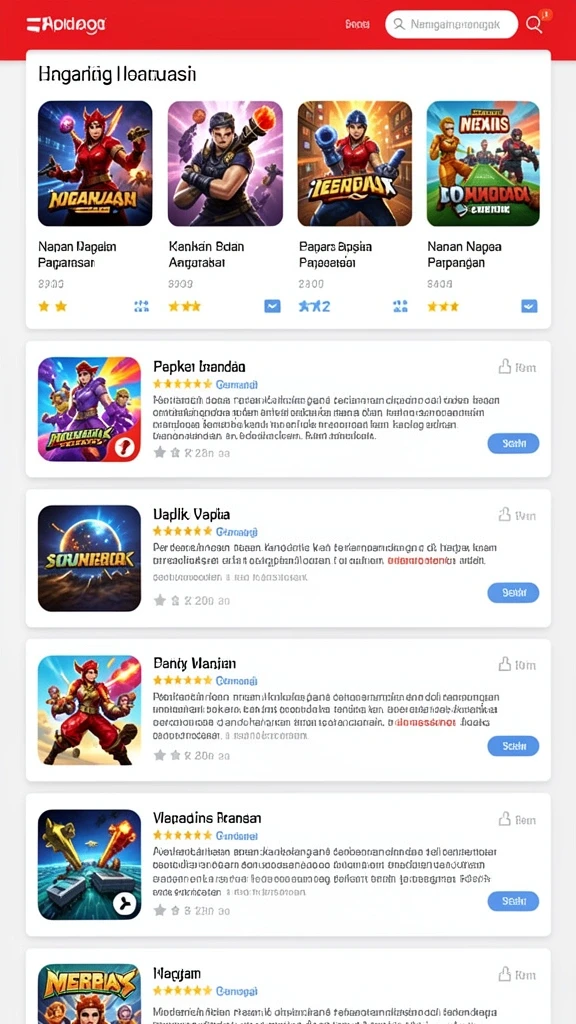 Beragam level dengan tantangan yang bervariasi.