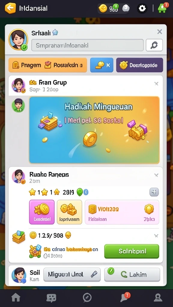 Tampilan utama aplikasi dengan navigasi yang sederhana.