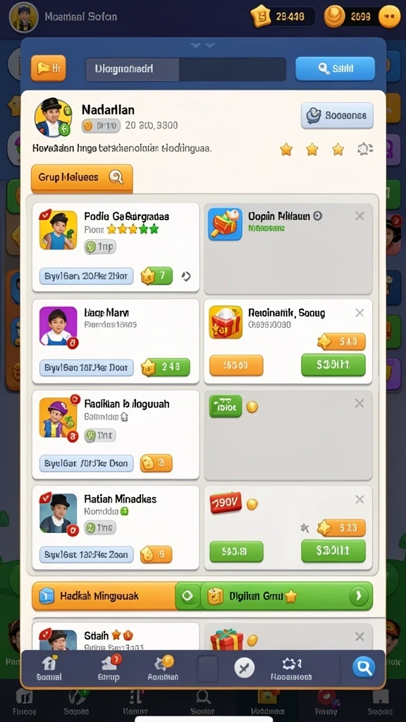 Sistem leveling karakter yang mendalam dan strategis.